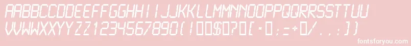 LcdmonoNormal Font – White Fonts on Pink Background