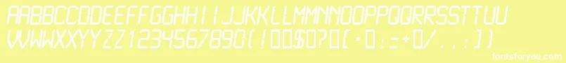 LcdmonoNormal Font – White Fonts on Yellow Background