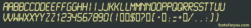 LcdmonoNormal Font – Yellow Fonts on Black Background