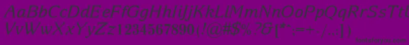 ArianGrqiItalic Font – Black Fonts on Purple Background