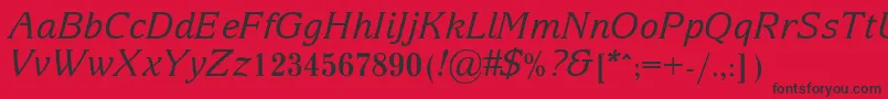 ArianGrqiItalic Font – Black Fonts on Red Background