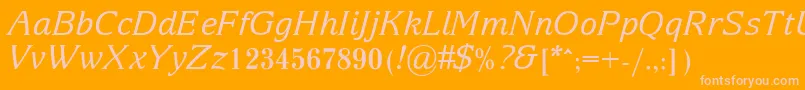 ArianGrqiItalicフォントについての詳細 フォントArianGrqiItalic – オレンジの背景にピンクのフォント