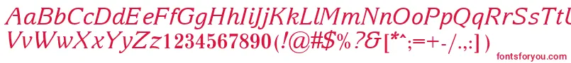 フォントArianGrqiItalic – 赤い文字