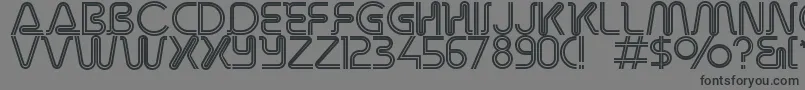 Overdriveinlinealternate Font – Black Fonts on Gray Background