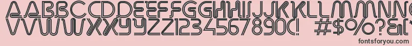 Overdriveinlinealternate Font – Black Fonts on Pink Background