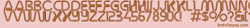 Overdriveinlinealternate Font – Brown Fonts on Pink Background