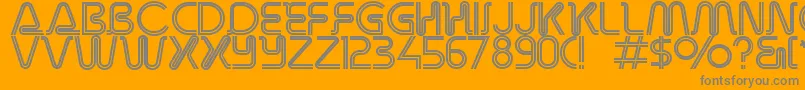 Overdriveinlinealternate Font – Gray Fonts on Orange Background