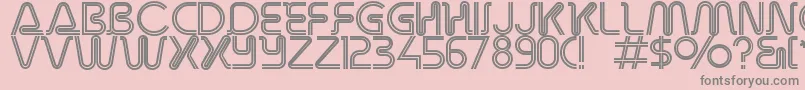 Overdriveinlinealternate Font – Gray Fonts on Pink Background