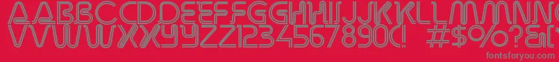 Overdriveinlinealternate Font – Gray Fonts on Red Background