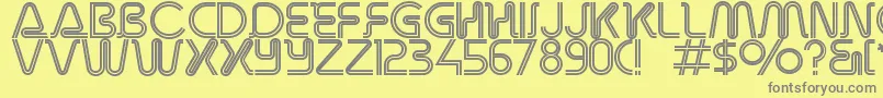 Overdriveinlinealternate Font – Gray Fonts on Yellow Background