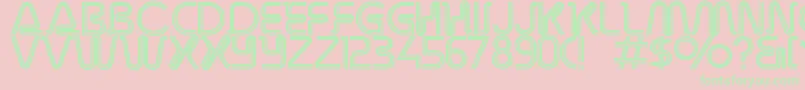 Overdriveinlinealternate Font – Green Fonts on Pink Background