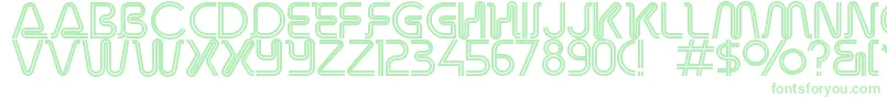 Overdriveinlinealternate Font – Green Fonts on White Background