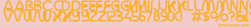 Overdriveinlinealternate Font – Orange Fonts on Pink Background