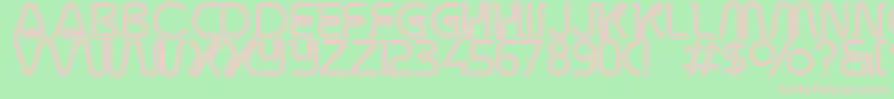Overdriveinlinealternate Font – Pink Fonts on Green Background