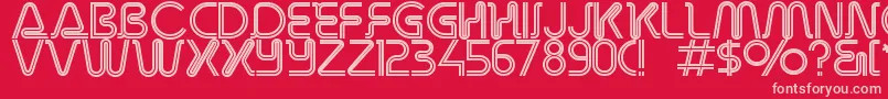 Overdriveinlinealternate Font – Pink Fonts on Red Background