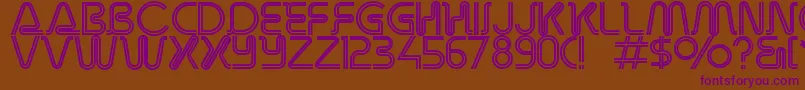 Overdriveinlinealternate Font – Purple Fonts on Brown Background