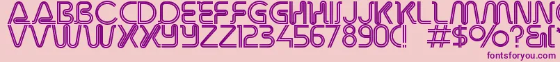 Overdriveinlinealternate Font – Purple Fonts on Pink Background