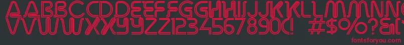 Overdriveinlinealternate Font – Red Fonts on Black Background