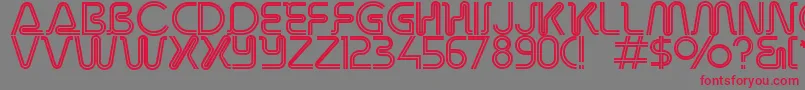 Overdriveinlinealternate Font – Red Fonts on Gray Background