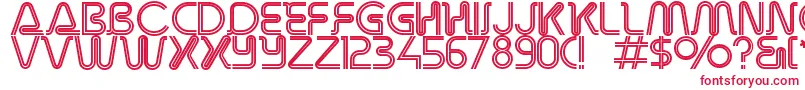 Шрифт Overdriveinlinealternate – красные шрифты на белом фоне