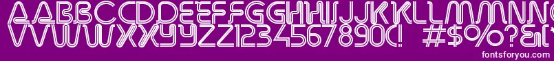 Overdriveinlinealternate Font – White Fonts on Purple Background