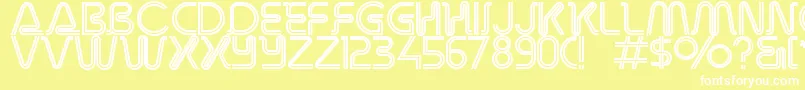 Overdriveinlinealternate Font – White Fonts on Yellow Background