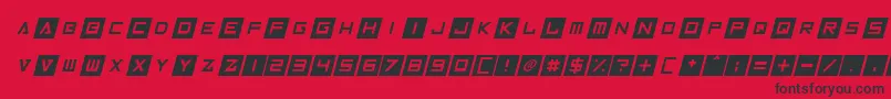 InversionzItalic Font – Black Fonts on Red Background