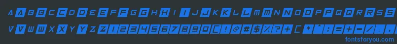 InversionzItalic Font – Blue Fonts on Black Background