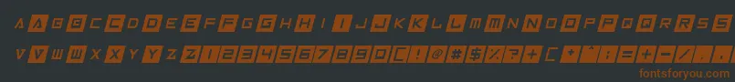 InversionzItalic Font – Brown Fonts on Black Background