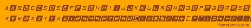 InversionzItalic Font – Brown Fonts on Orange Background