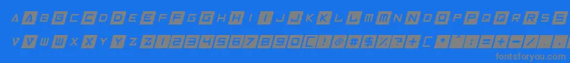 InversionzItalic Font – Gray Fonts on Blue Background