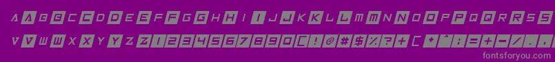 InversionzItalic-Schriftart – Graue Schriften auf violettem Hintergrund