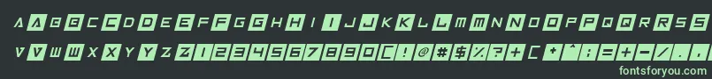 InversionzItalic Font – Green Fonts on Black Background