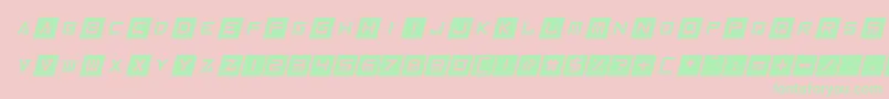 InversionzItalic Font – Green Fonts on Pink Background