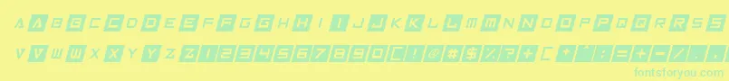 InversionzItalic Font – Green Fonts on Yellow Background