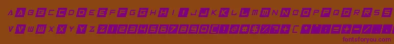 Шрифт InversionzItalic – фиолетовые шрифты на коричневом фоне
