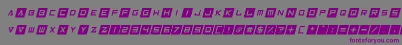 Czcionka InversionzItalic – fioletowe czcionki na szarym tle
