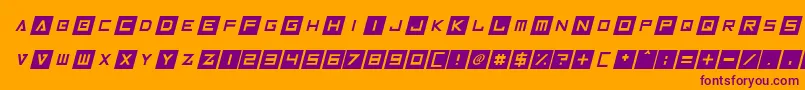 fuente InversionzItalic – Fuentes Moradas Sobre Fondo Naranja
