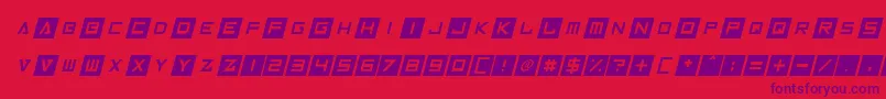 fuente InversionzItalic – Fuentes Moradas Sobre Fondo Rojo