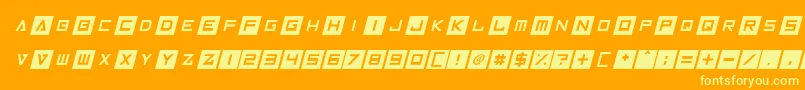 InversionzItalic Font – Yellow Fonts on Orange Background