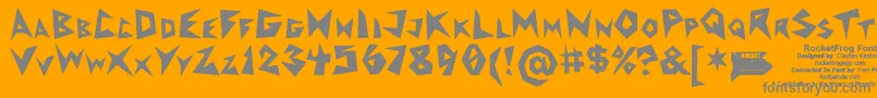 RocketfrogFont Font – Gray Fonts on Orange Background