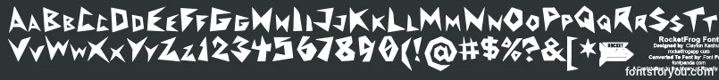 フォントRocketfrogFont – 白い文字