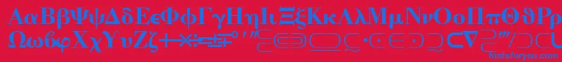 QuantapitwosskRegular Font – Blue Fonts on Red Background