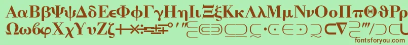 QuantapitwosskRegular Font – Brown Fonts on Green Background