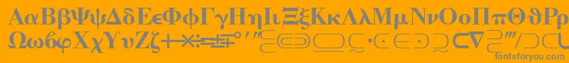 フォントQuantapitwosskRegular – オレンジの背景に灰色の文字