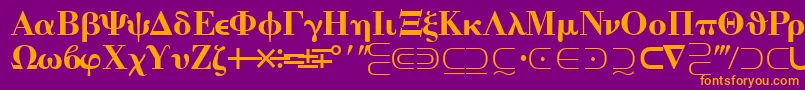 QuantapitwosskRegular Font – Orange Fonts on Purple Background