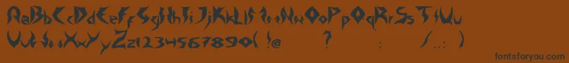 TattooHeavy-fontti – mustat fontit ruskealla taustalla