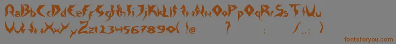 TattooHeavy-fontti – ruskeat fontit harmaalla taustalla