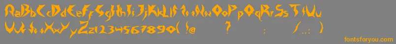 TattooHeavy Font – Orange Fonts on Gray Background