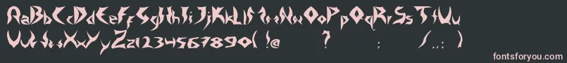 TattooHeavy-fontti – vaaleanpunaiset fontit mustalla taustalla